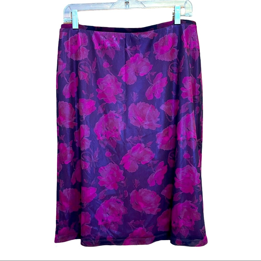 🎉HP🎉Vintage Express Iridescent Floral Skirt